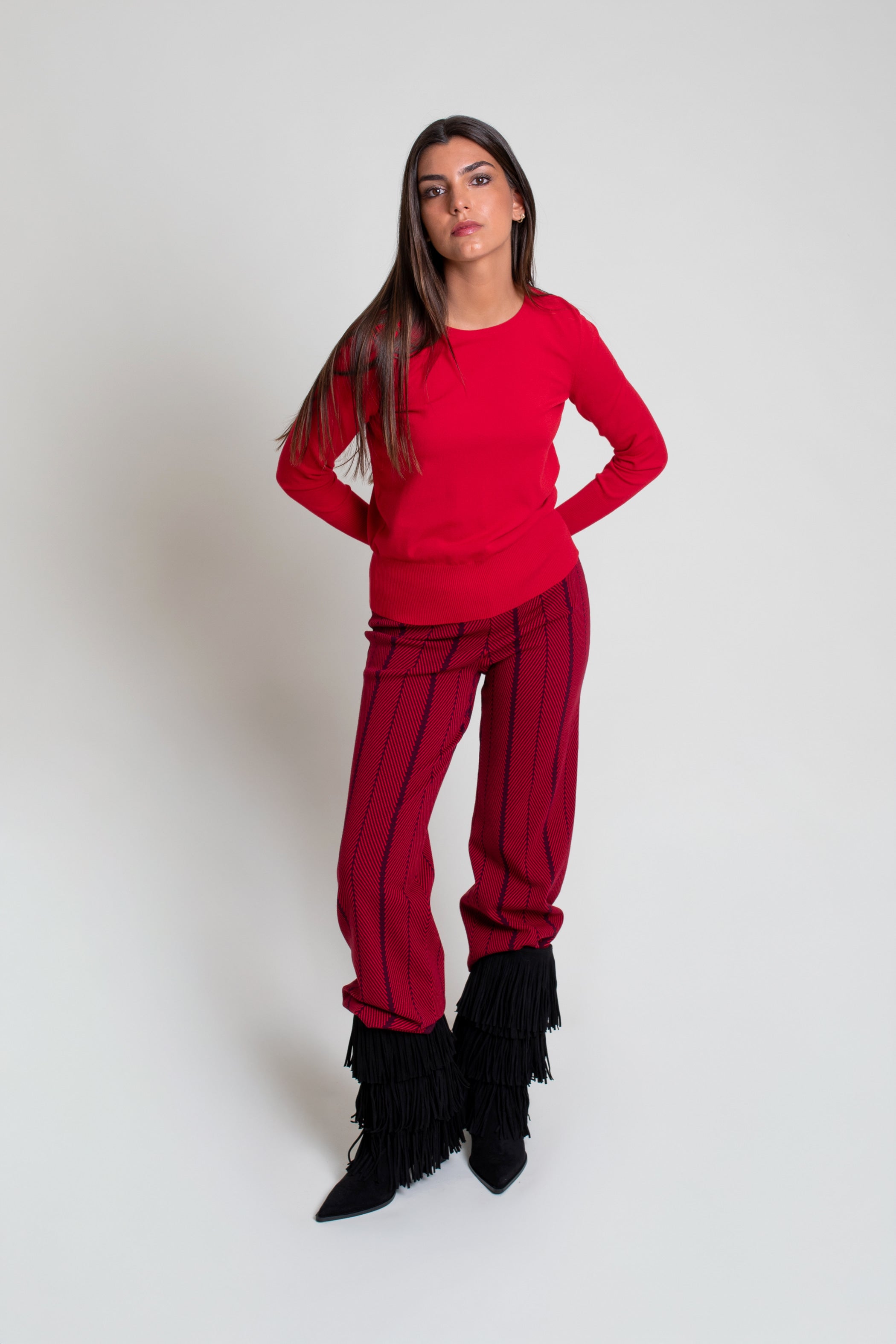 Slim Fit Round Neck Sweater